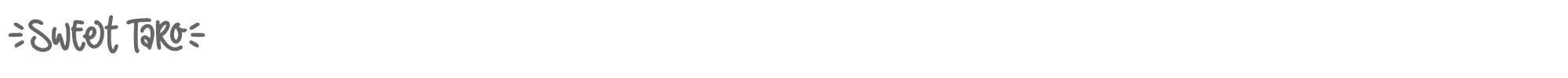 Sample characters Sweet Taro Font